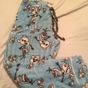 Frozen Olaf fuzzy size M sleep pants
